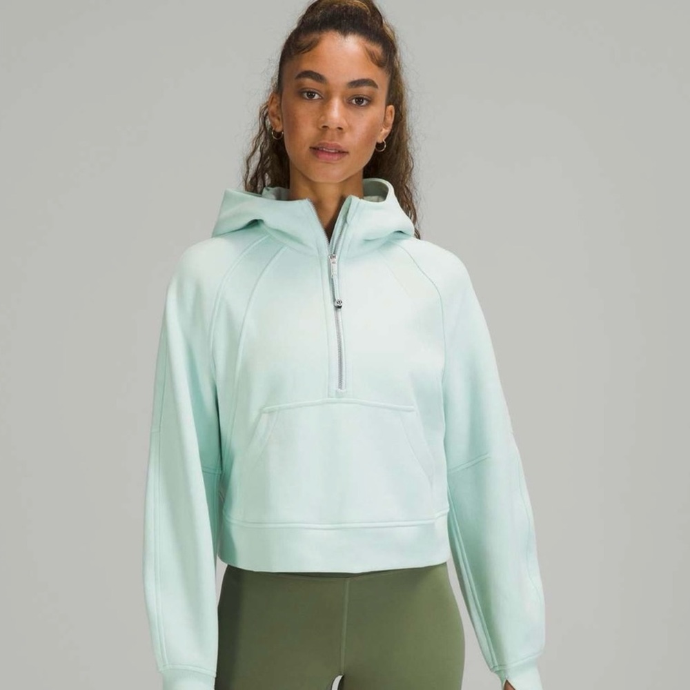 Lululemon Scuba Oversized Half-Zip Hoodie M/L Delicate Mint